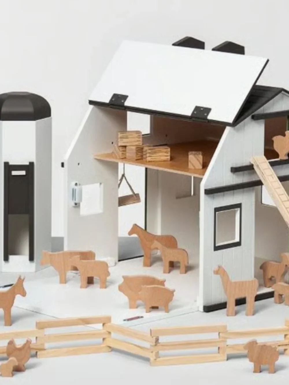 Hearth and Hand Magnolia Wood Barn & Animals Farm Set ~ NEW 24 PC Joanna Gains